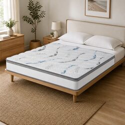 Single Spring Mattress Pocket Coil Bed 25cm Thick Medium Firm Support Comfort