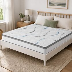 25cm Thick Pocket Coil Mattress for Restful Sleep
