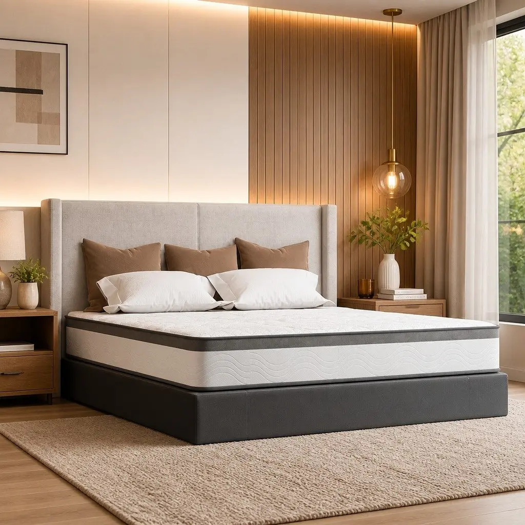 25cm Thick Pocket Coil Mattress for Restful Sleep