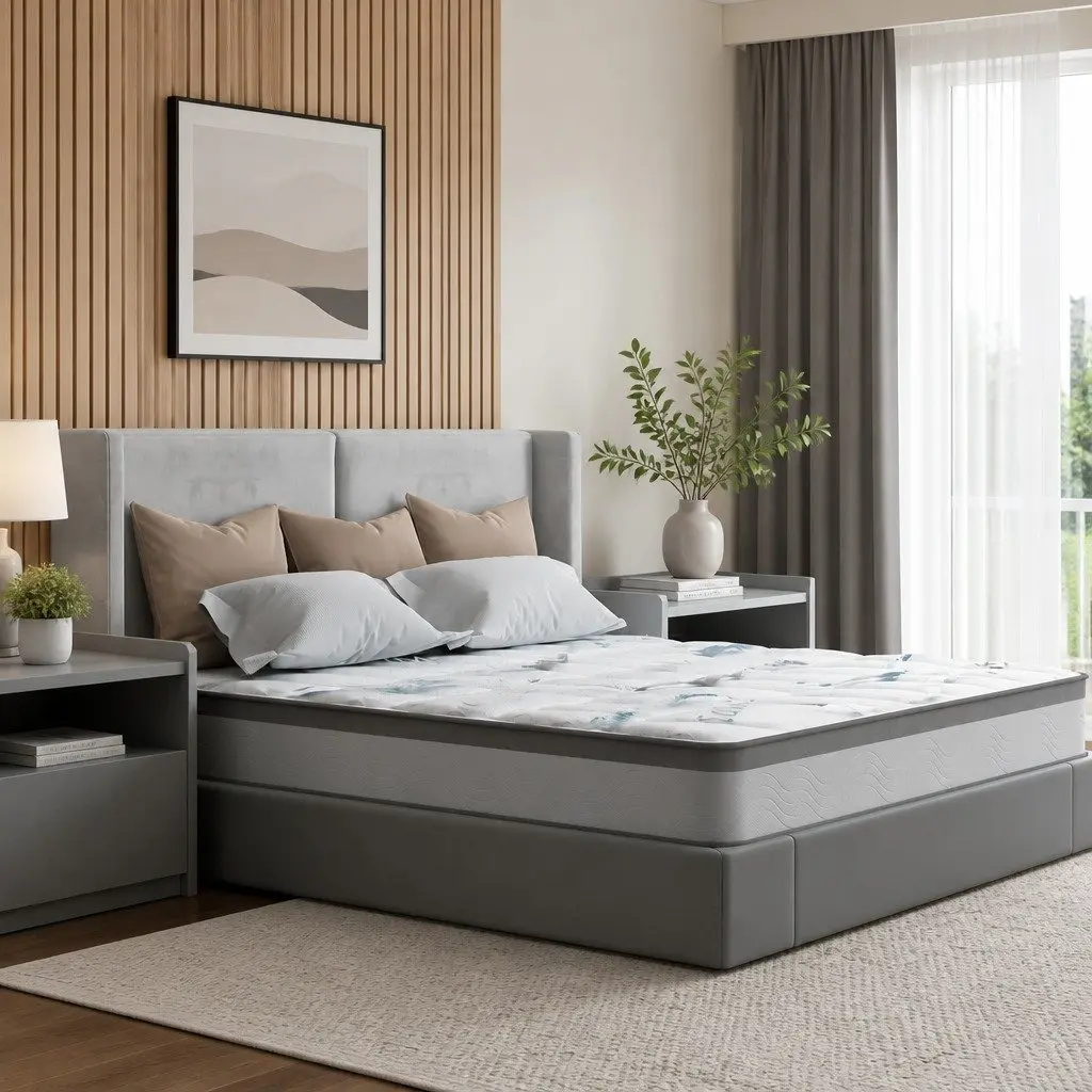 25cm Thick Pocket Coil Mattress for Restful Sleep