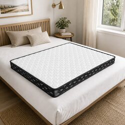 King Single Spring Mattress 16cm Tight Pocket Bonnell Core Breathable Support