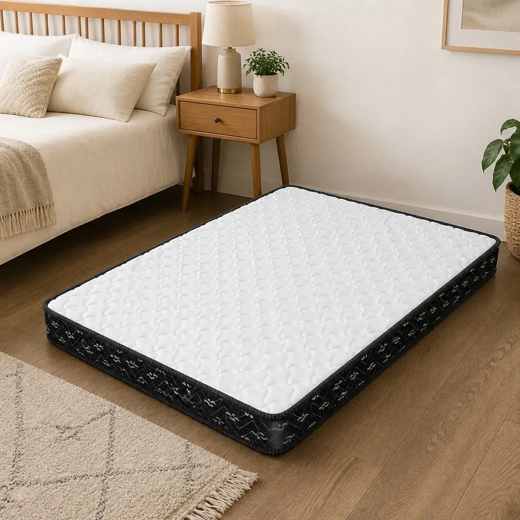 Single Mattress White 16cm Thick Bonnell Coil Medium Soft Support