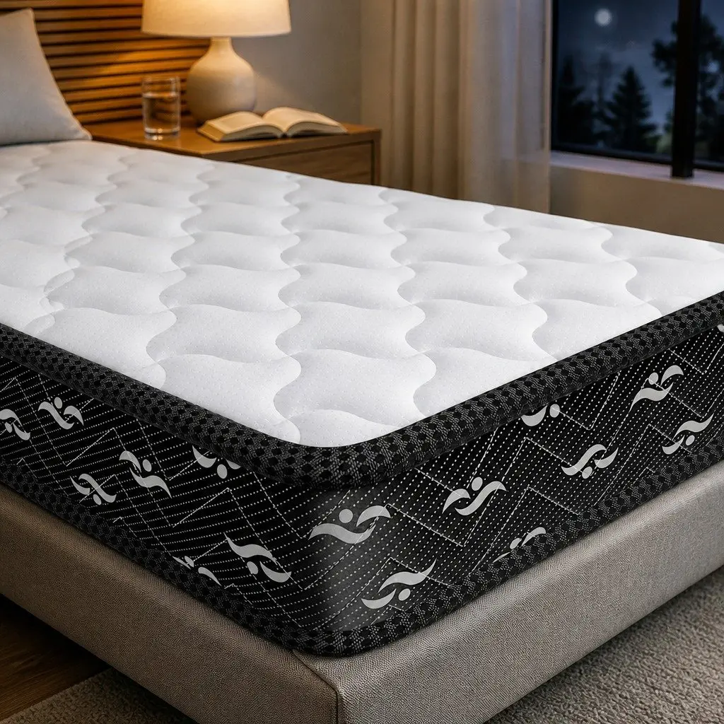 Single Mattress White 16cm Thick Bonnell Coil Medium Soft Support