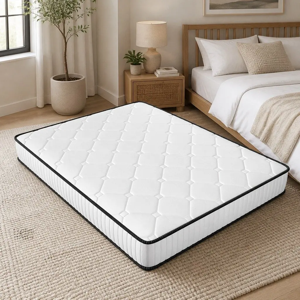 Queen Mattress Comfort Support Pocket Springs 203x153cm Polyester Fabric