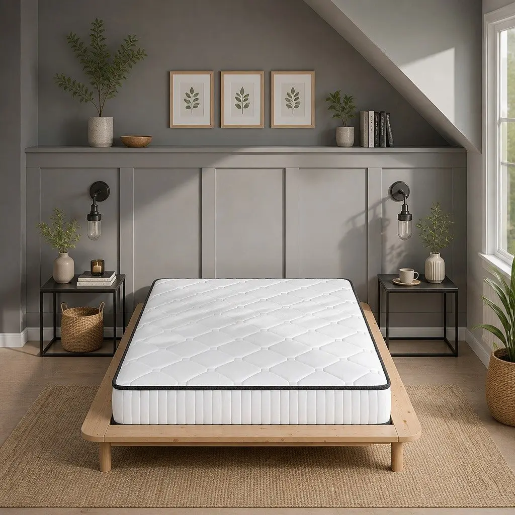 Queen Mattress Comfort Support Pocket Springs 203x153cm Polyester Fabric