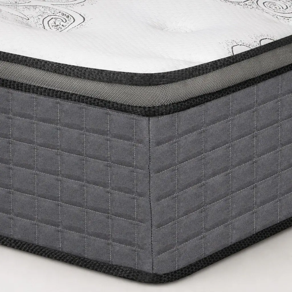 Single Mattress White 190cm x 91cm 5-Zone Pocket Spring System Egg-Crate Foam Medium Firmness
