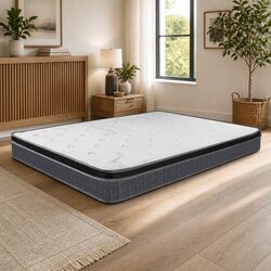 Single Bonnell Spring Mattress Stitched Handles Reinforced Corners Medium