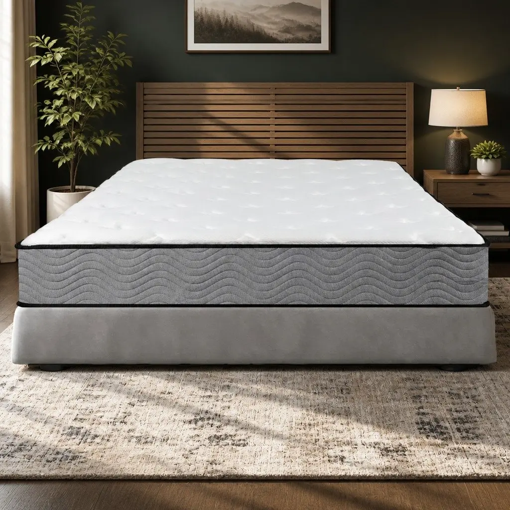 Pocket Spring Mattress White Double 6-Zone Support Extra Firm 23cm Thickness