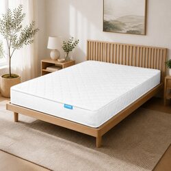 Single Mattress Bonnell Spring Coil High Firm Support Bed Foam Elegant Sides
