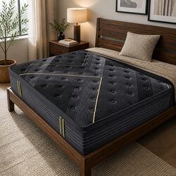 Spring Mattress Single Bamboo Charcoal Pocket Coil Euro Top Comfort Bed