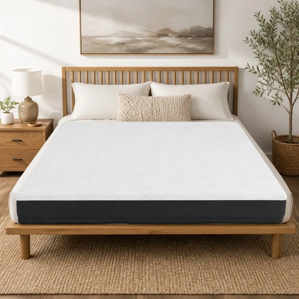 Memory Foam Mattress Pad White Double Gel Cooling Hypoallergenic Topper