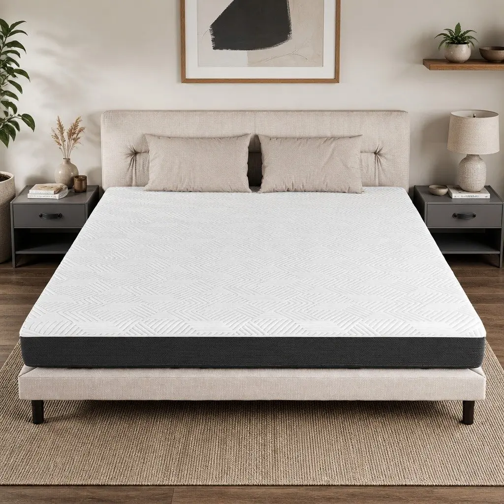 Memory Foam Mattress Pad White Double Gel Cooling Hypoallergenic Topper