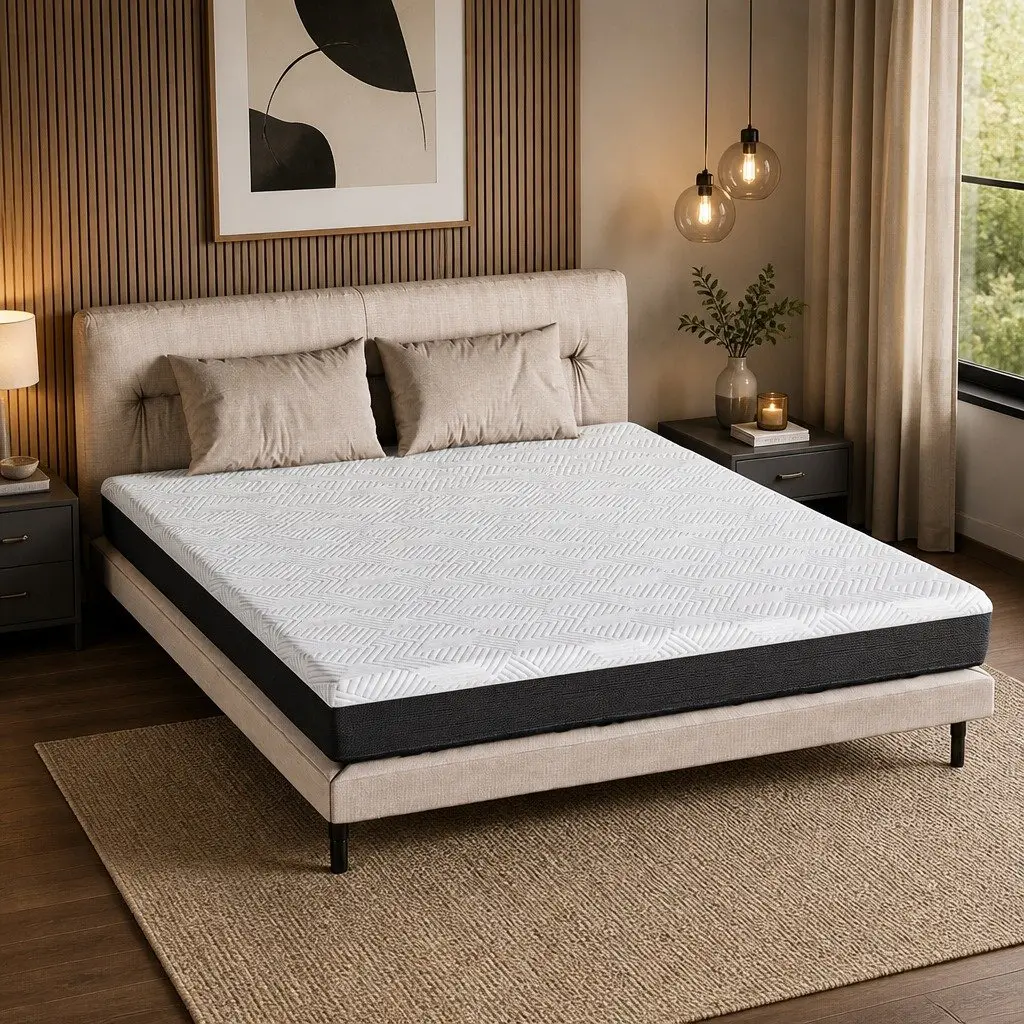 Memory Foam Mattress Pad White Double Gel Cooling Hypoallergenic Topper