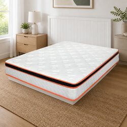 7 Zone Pocket Spring Mattress Medium Firm Double Hybrid Foam Support Orthopedic