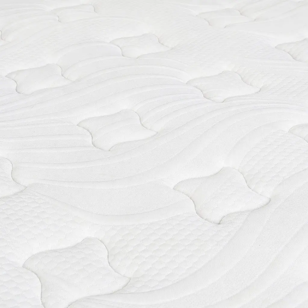 7 Zone Pocket Spring Mattress White Queen Medium Firm Hybrid Foam Support Orthopedic