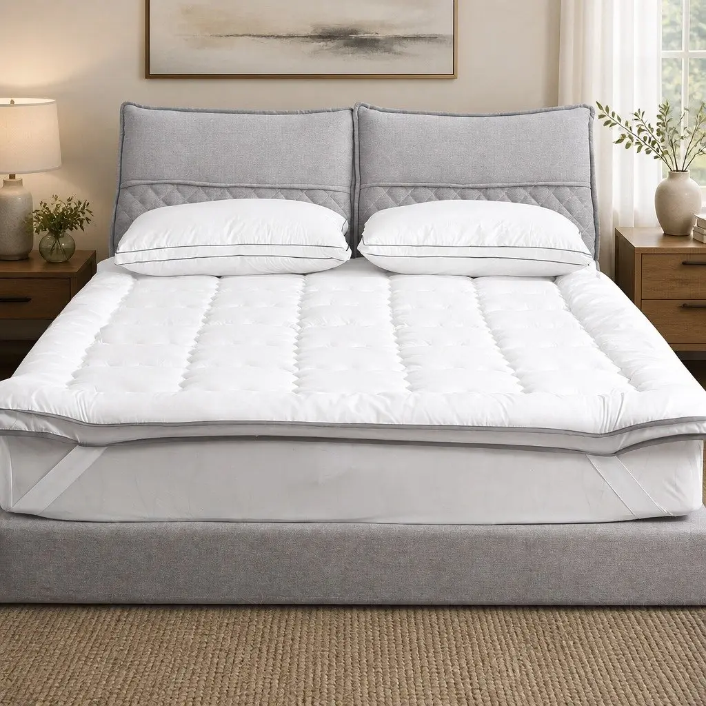 Mattress Topper King Single Bed Pillow Top Medium Soft 4-5cm Thick Breathable