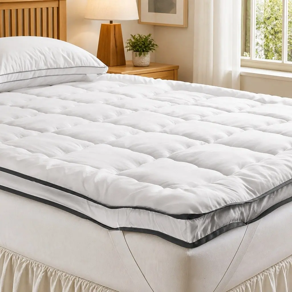 Mattress Topper King Single Bed Pillow Top Medium Soft 4-5cm Thick Breathable