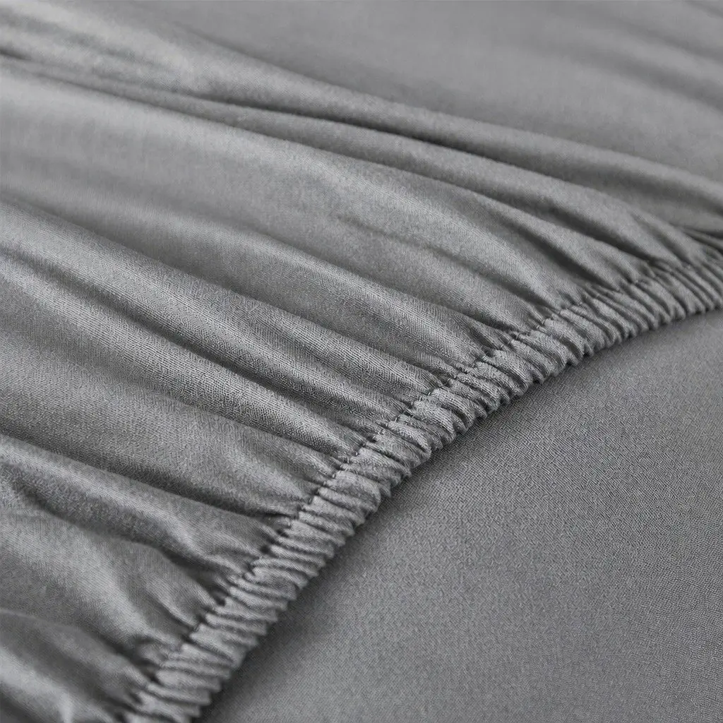 Mattress Topper Charcoal Double Bed Bamboo Charcoal Fibre Soft Cushion Fitted Elastic