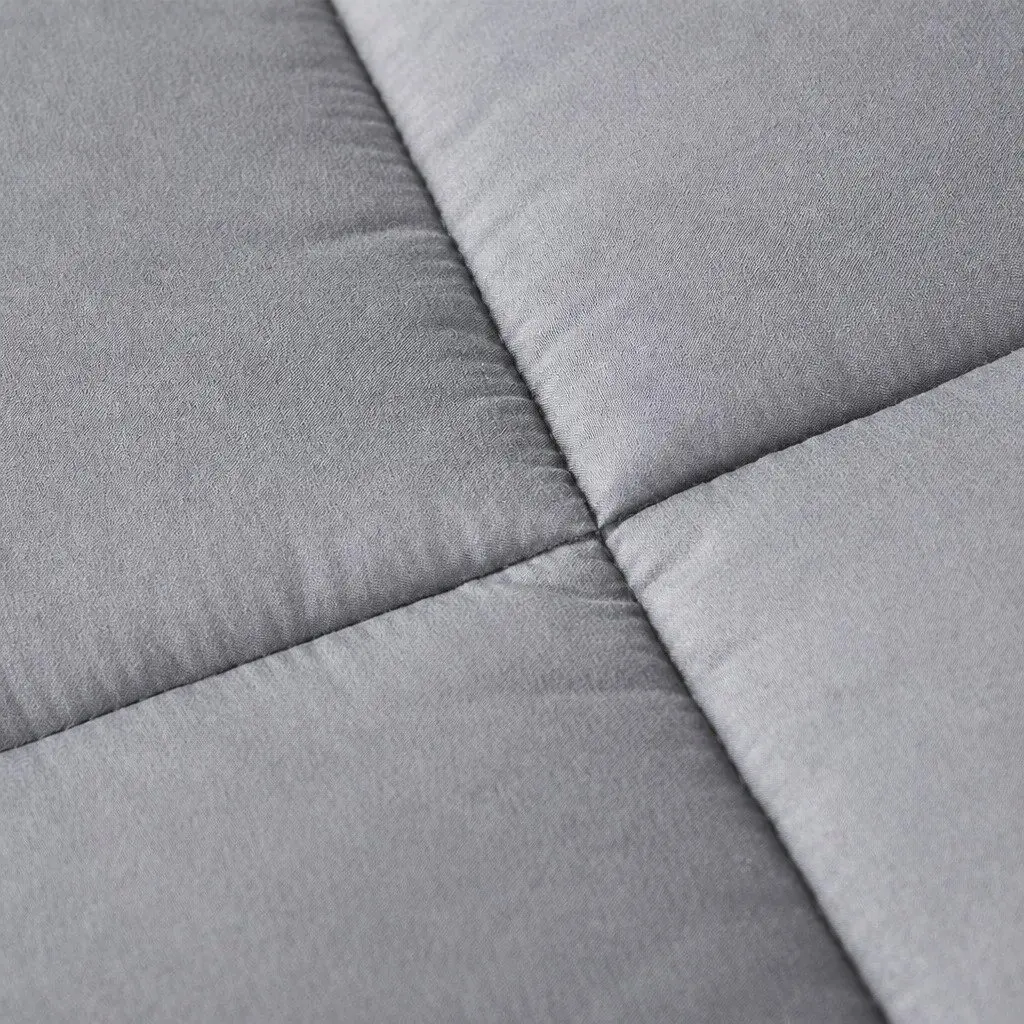 Mattress Topper Charcoal King Single Fitted Elastic Edge Bamboo Charcoal Fibre 1000GSM