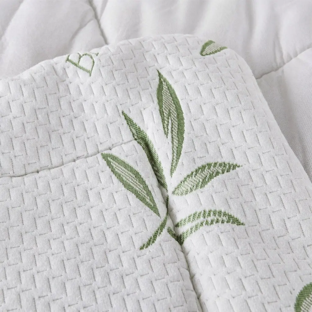 Bamboo Mattress Topper White Double Fitted Cooling Bedding Protector
