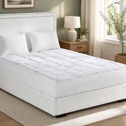 Concise Queen Size Bamboo Mattress Topper for Cool Sleep