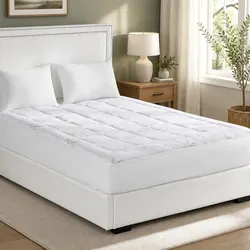 Concise Queen Size Bamboo Mattress Topper for Cool Sleep