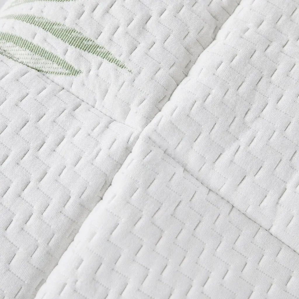 Bamboo Mattress Topper White Queen Size Fitted Cooling Sleep Protector