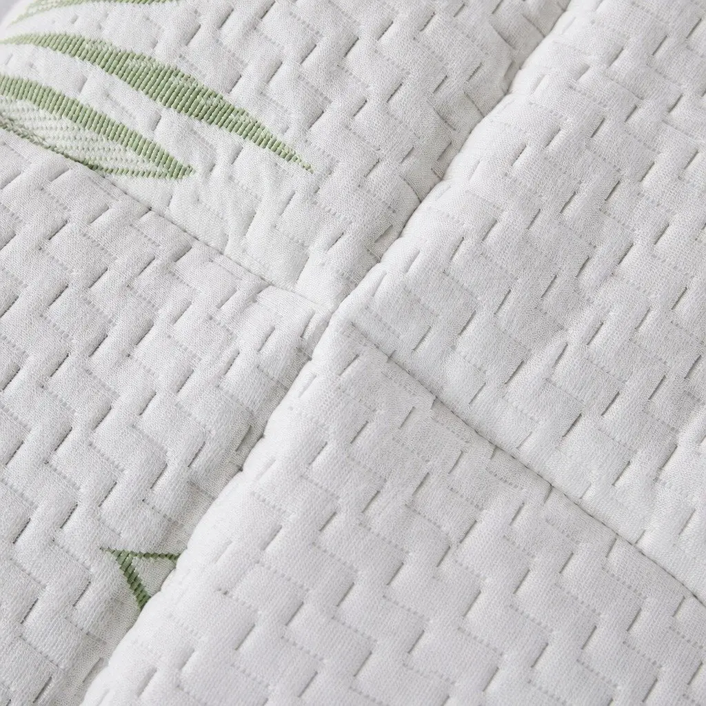 Single White Bamboo Pillowtop Mattress Topper Fitted Cooling Protector