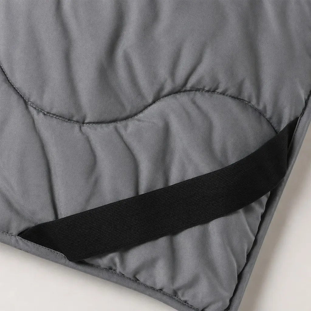 Queen Mattress Topper Charcoal Grey 5cm Thick Padded Breathable