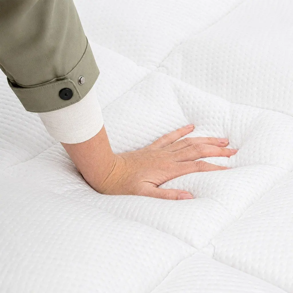 Mattress Topper White Queen 5cm Thick Breathable Microfibre Pillowtop Construction