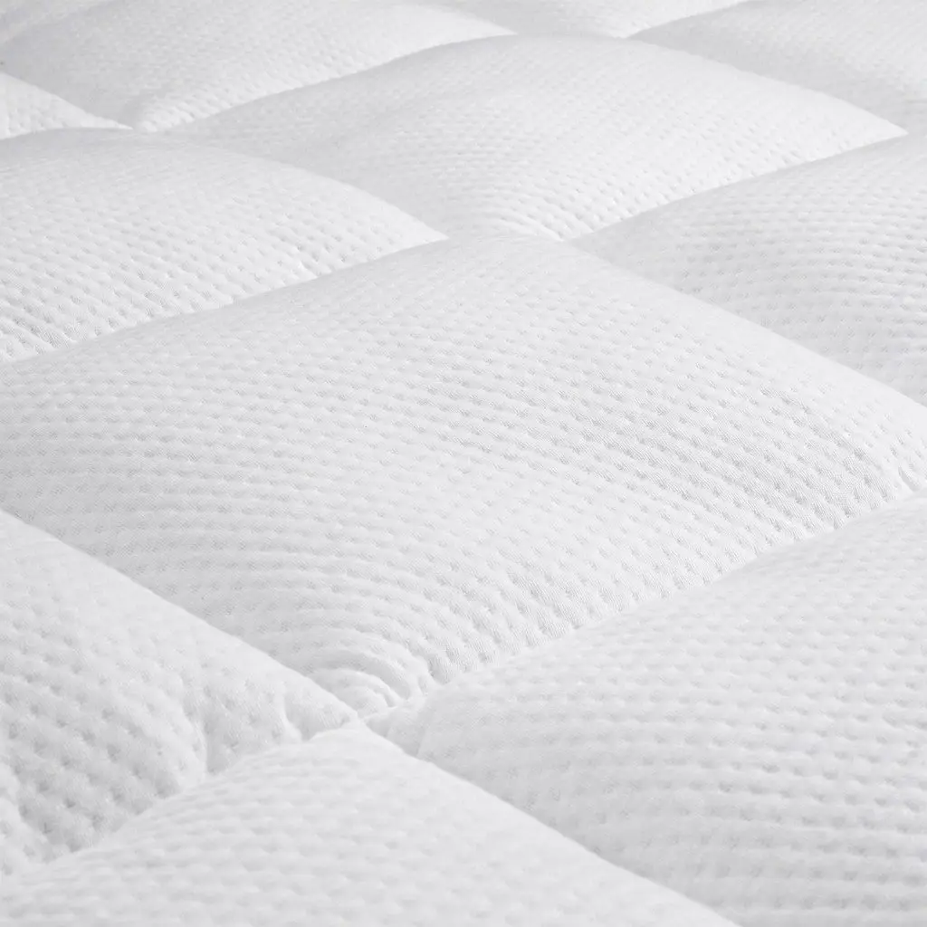 Mattress Topper White Queen 5cm Thick Breathable Microfibre Pillowtop Construction