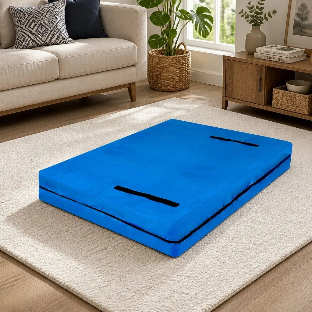 Mattress Bag Blue King Single Storage Protector Plastic Cover with Zip Handles