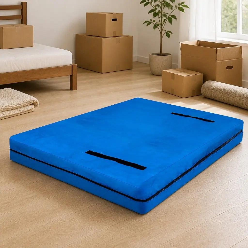 Mattress Bag Protector Blue Queen Heavy Duty Zip Closure