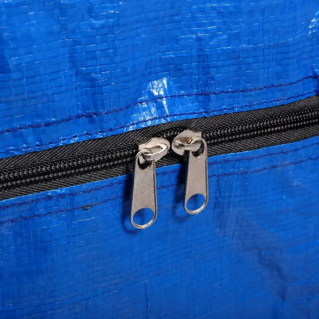 Mattress Bag Protector Blue Single King Size Heavy-duty PE Plastic with Zip Closure and Carry Handles