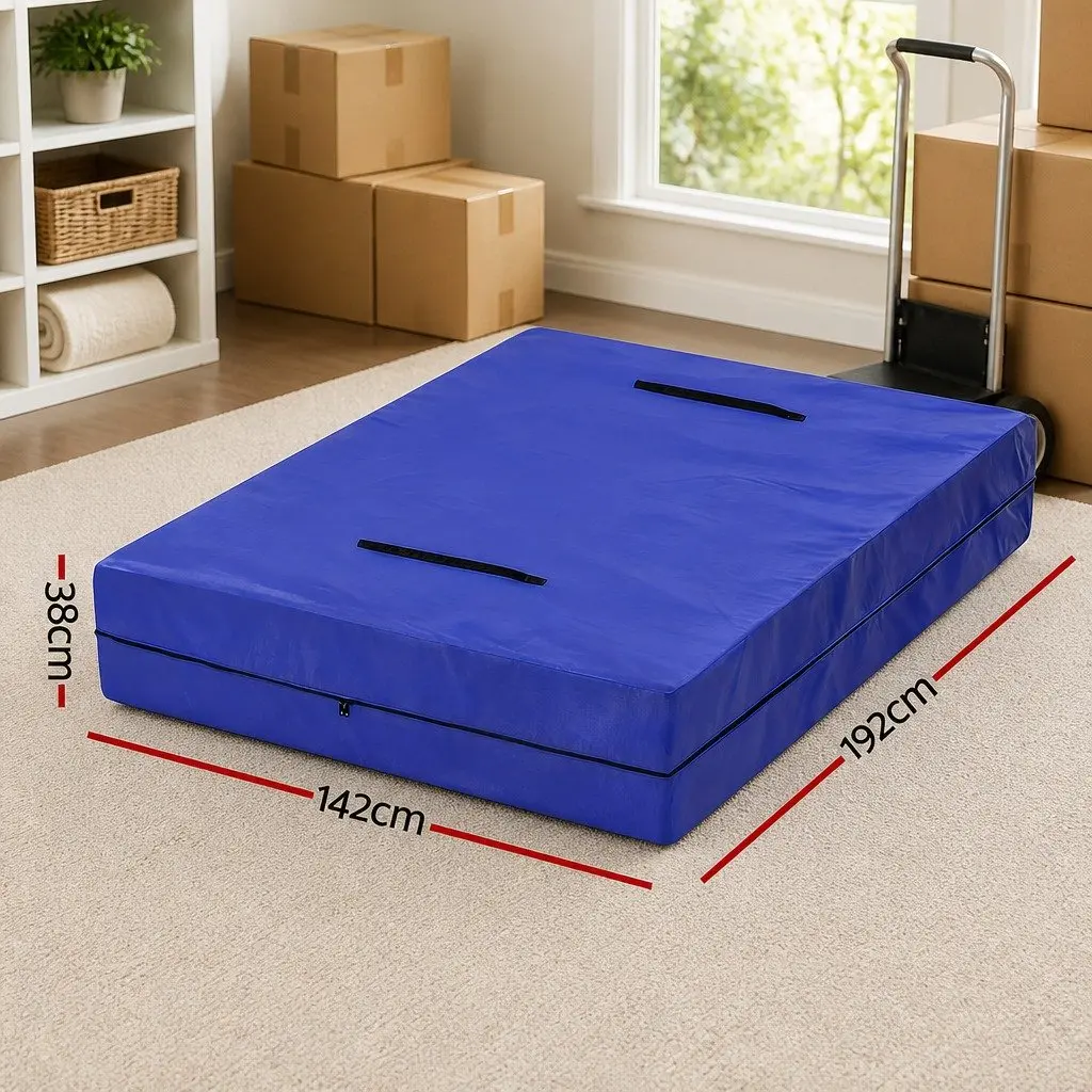 Mattress Bag Blue Double Heavy-Duty Waterproof Dust Cover Protector