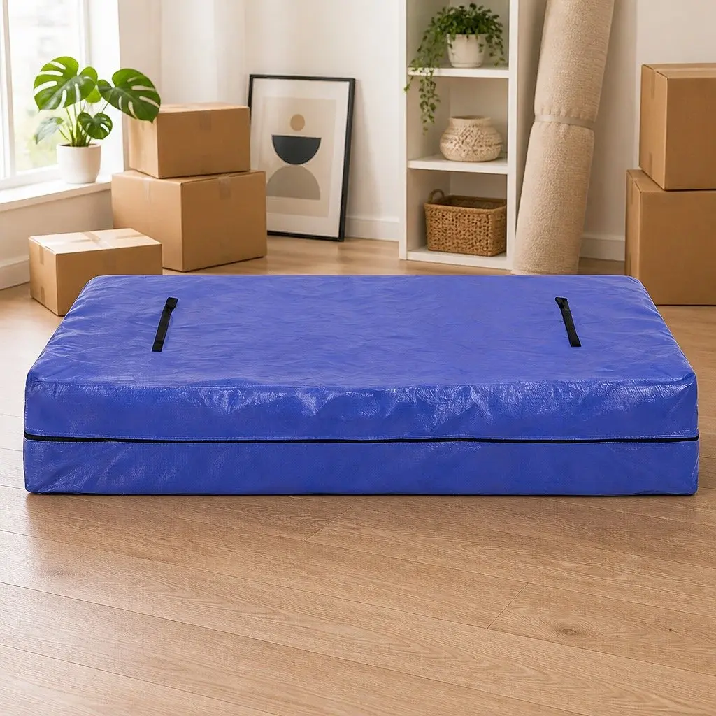 Mattress Bag Blue Double Heavy-Duty Waterproof Dust Cover Protector