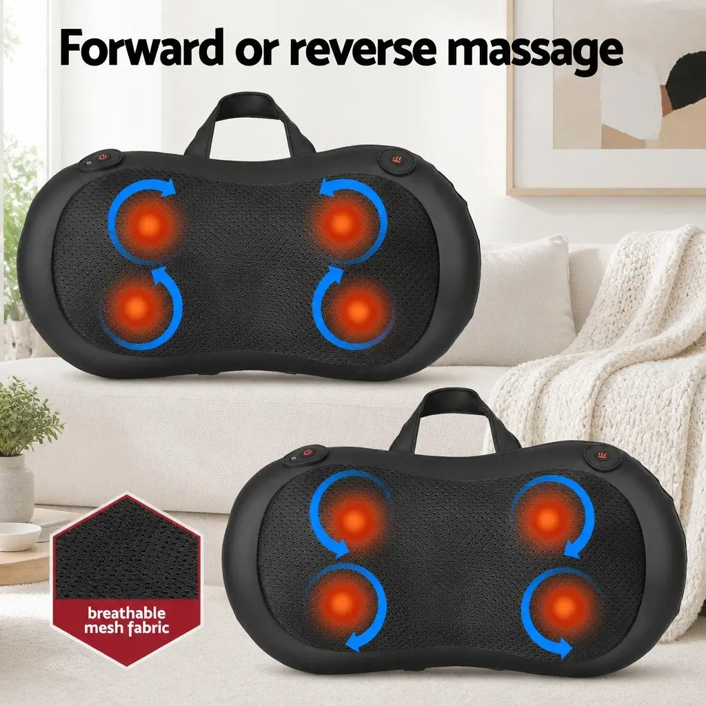 Neck Massager Black Portable Electric Shiatsu with Heat Kneading Muscle Relaxation