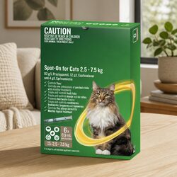 Simple and Effective Spot-on Cats Flea Tick Treatment 6 Pack