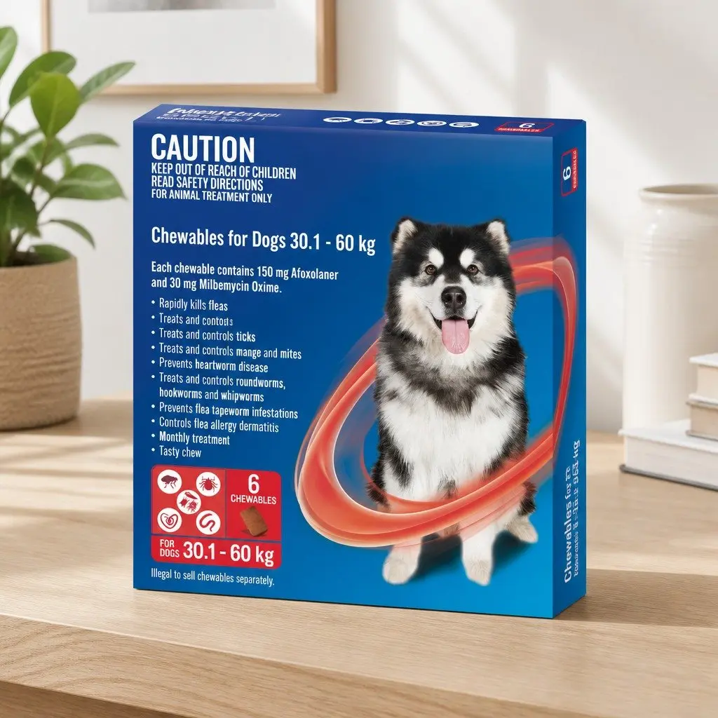 Chews Very Large Dogs Beef 30.1-60kg Comprehensive Protection 6 Pack