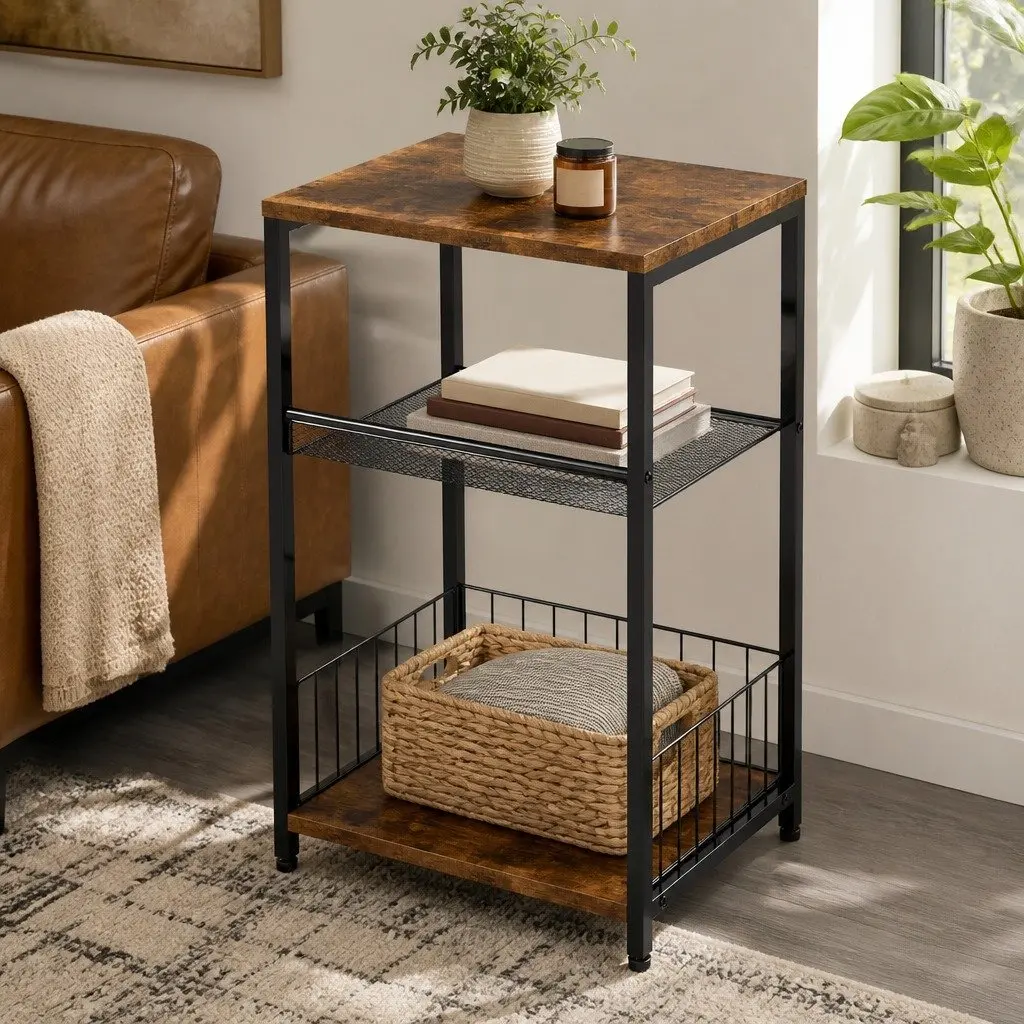 3-Tier Side Table with Strong Load Capacity