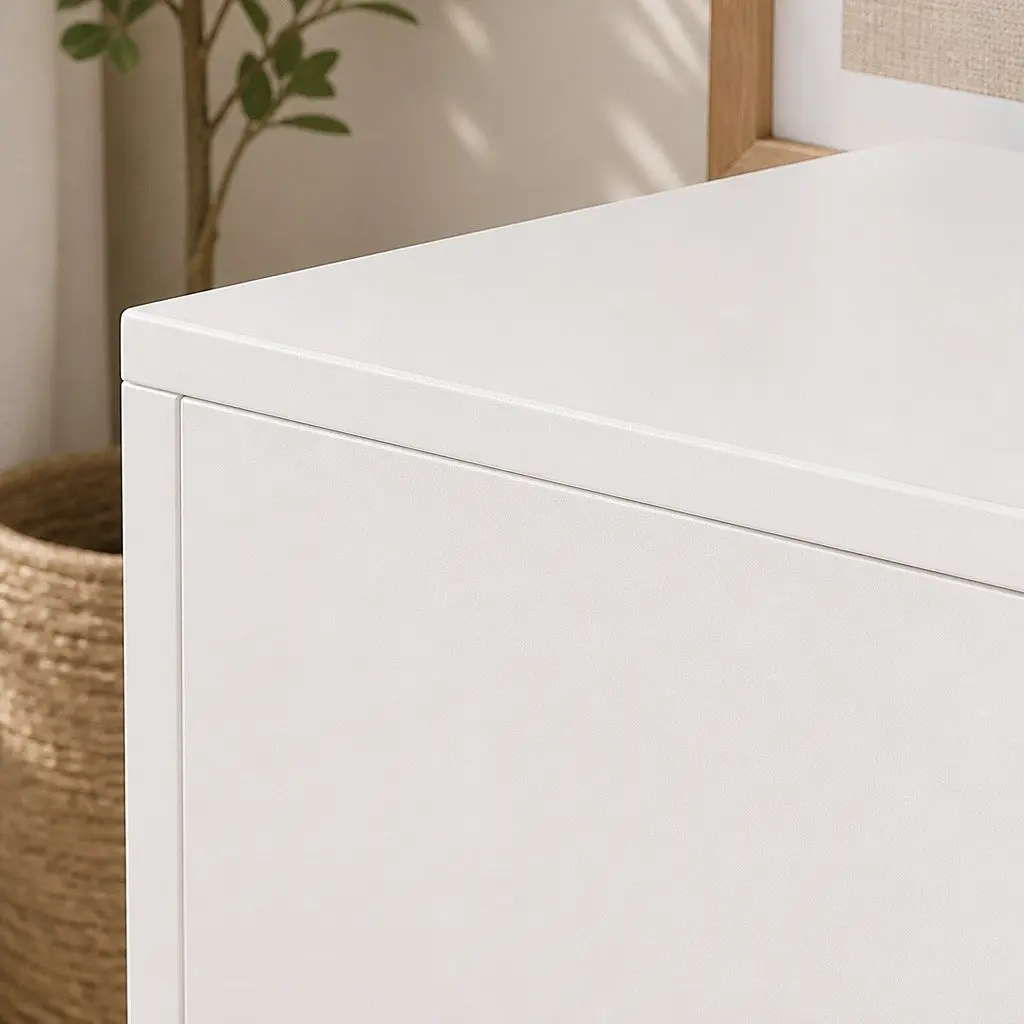 Bedside Table with Two Shelves and Drawer