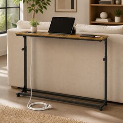 Narrow Adjustable Console Table with Power Options