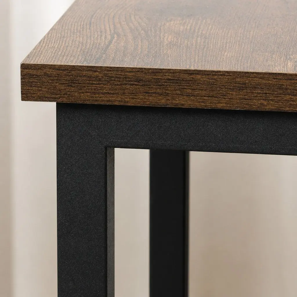 Side Table with USB Ports and Drawers