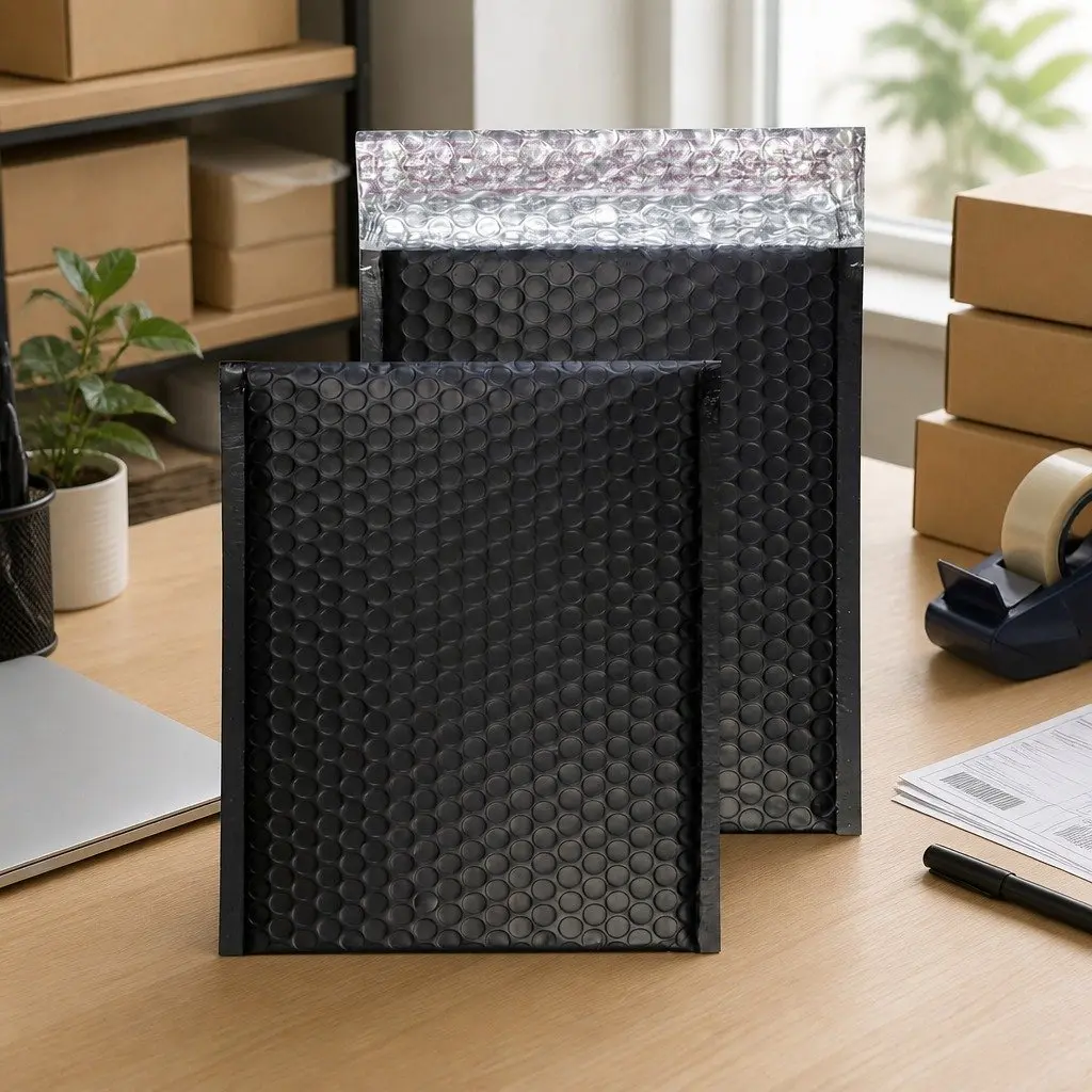 Bubble Padded Mailer Envelope Black 160x230mm Self Seal Protective Pack