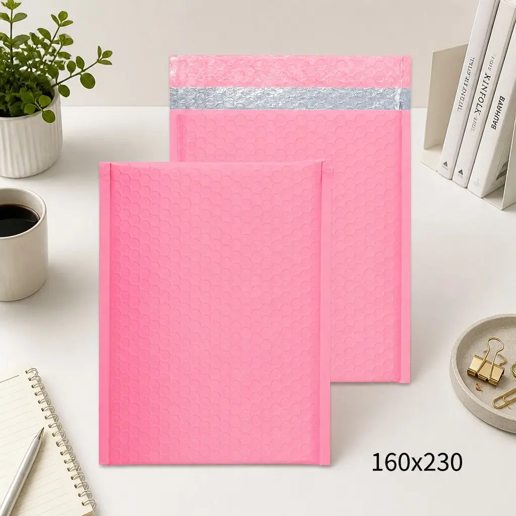 50 Pack of Pink Bubble Mailers