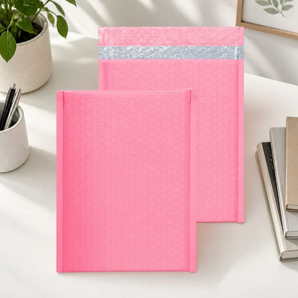 Bubble Padded Mailer Envelope Pink 160x230mm Self Seal