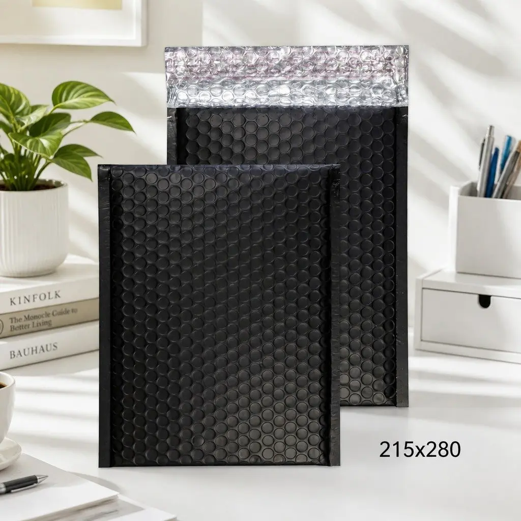 Bubble Padded Mailer Black 215x280mm Self Seal