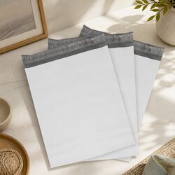 310x405mm White Poly Mailer Self-Sealing Bag 100 Pack Ecommerce