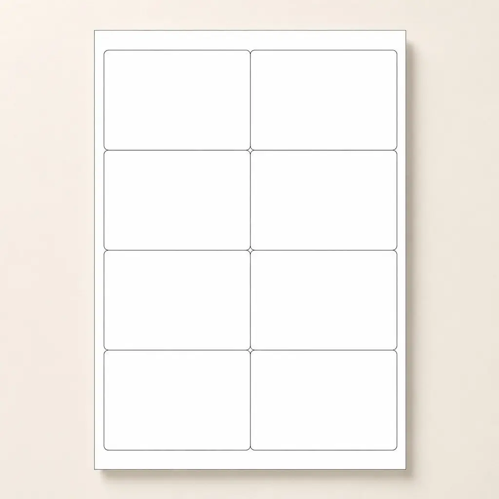 Self Adhesive Label Sheets A4 Matte White 8 Up Inkjet Laser Printer Compatible