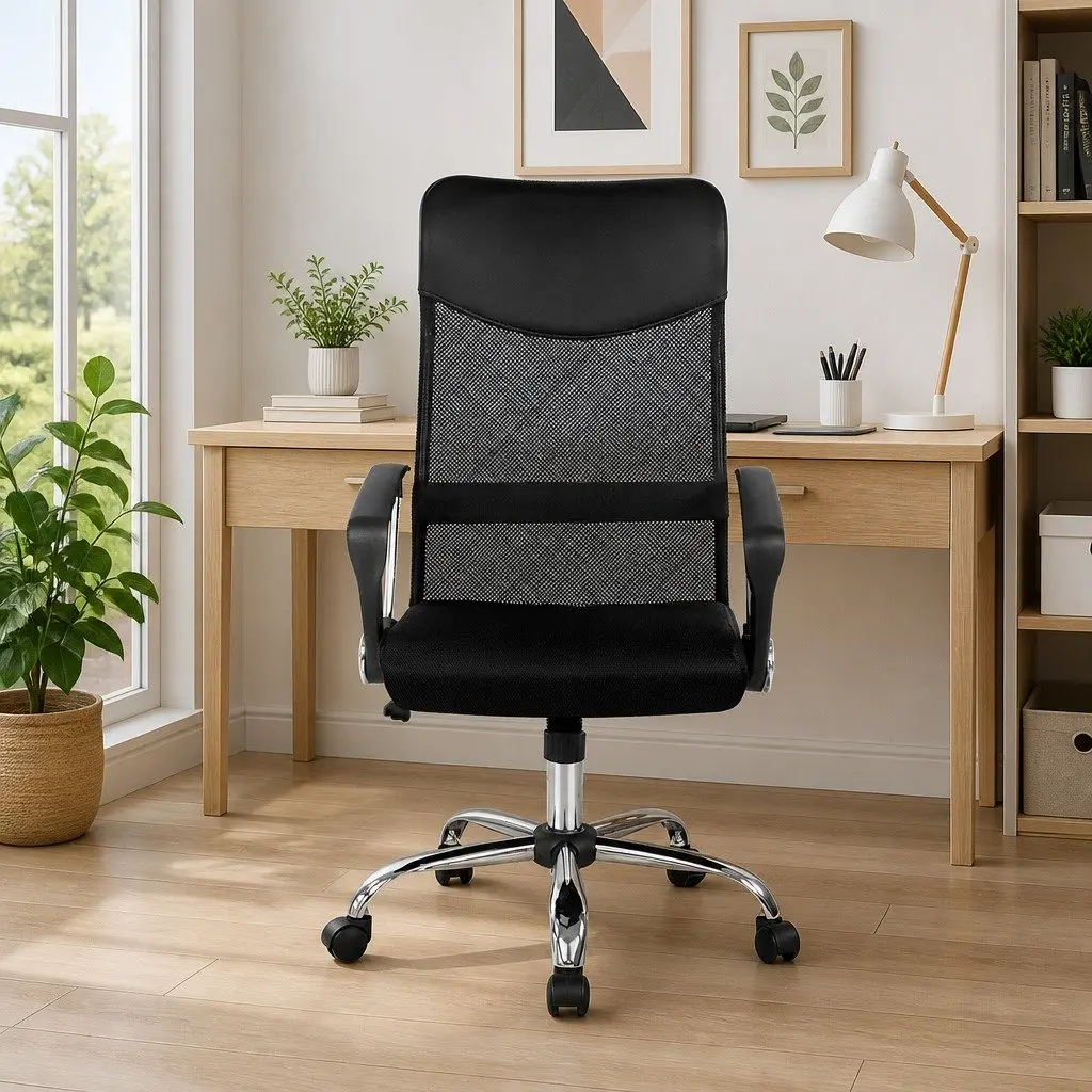 Mesh Office Chair Black High Back Swivel Tilt Height Adjustable
